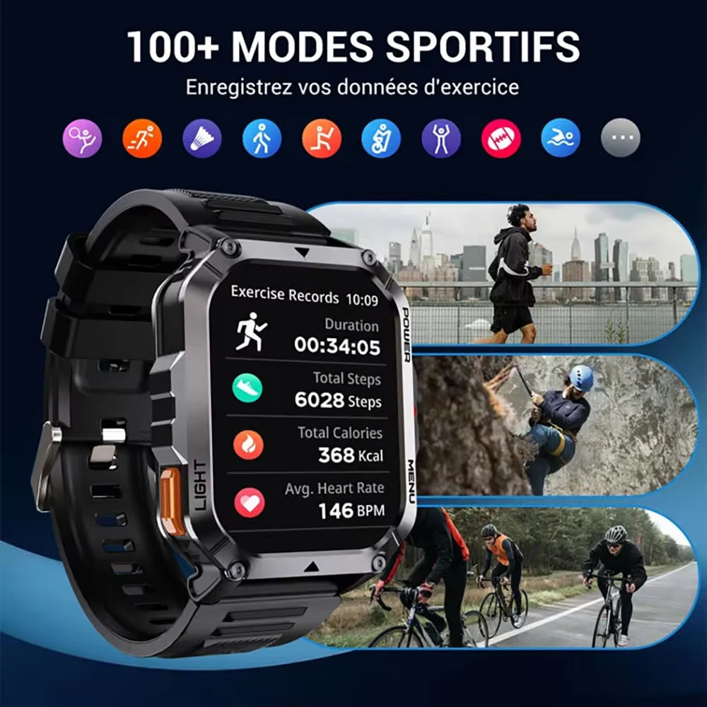2025 New Outdoor Smartwatch 900Mah W70 Pro 2.01'' TFT HD Screen Waterproof Men Watches with Emergency Lighting Compass