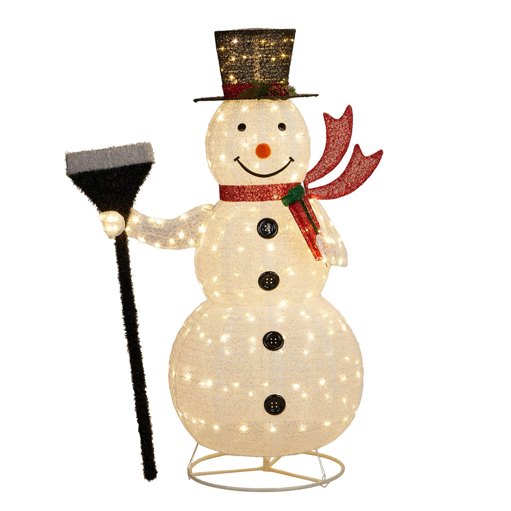 5 FT Lighted Pop-Up Snowman Outdoor Christmas Decoration with 200 LED Lights