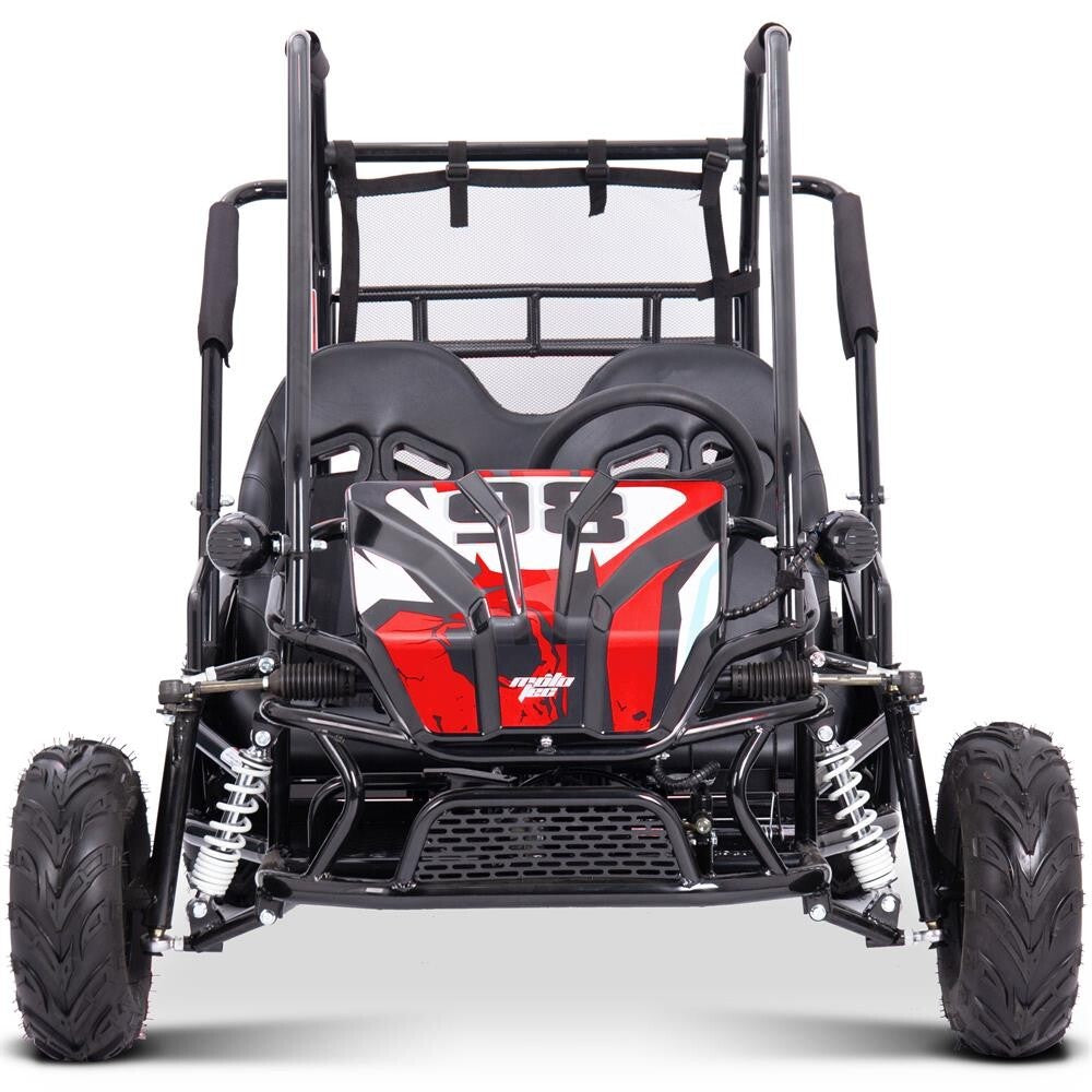 Mototec Mud Monster XL 60V 2000W Electric Go Kart Full Suspension F/ Kids- Red ✅