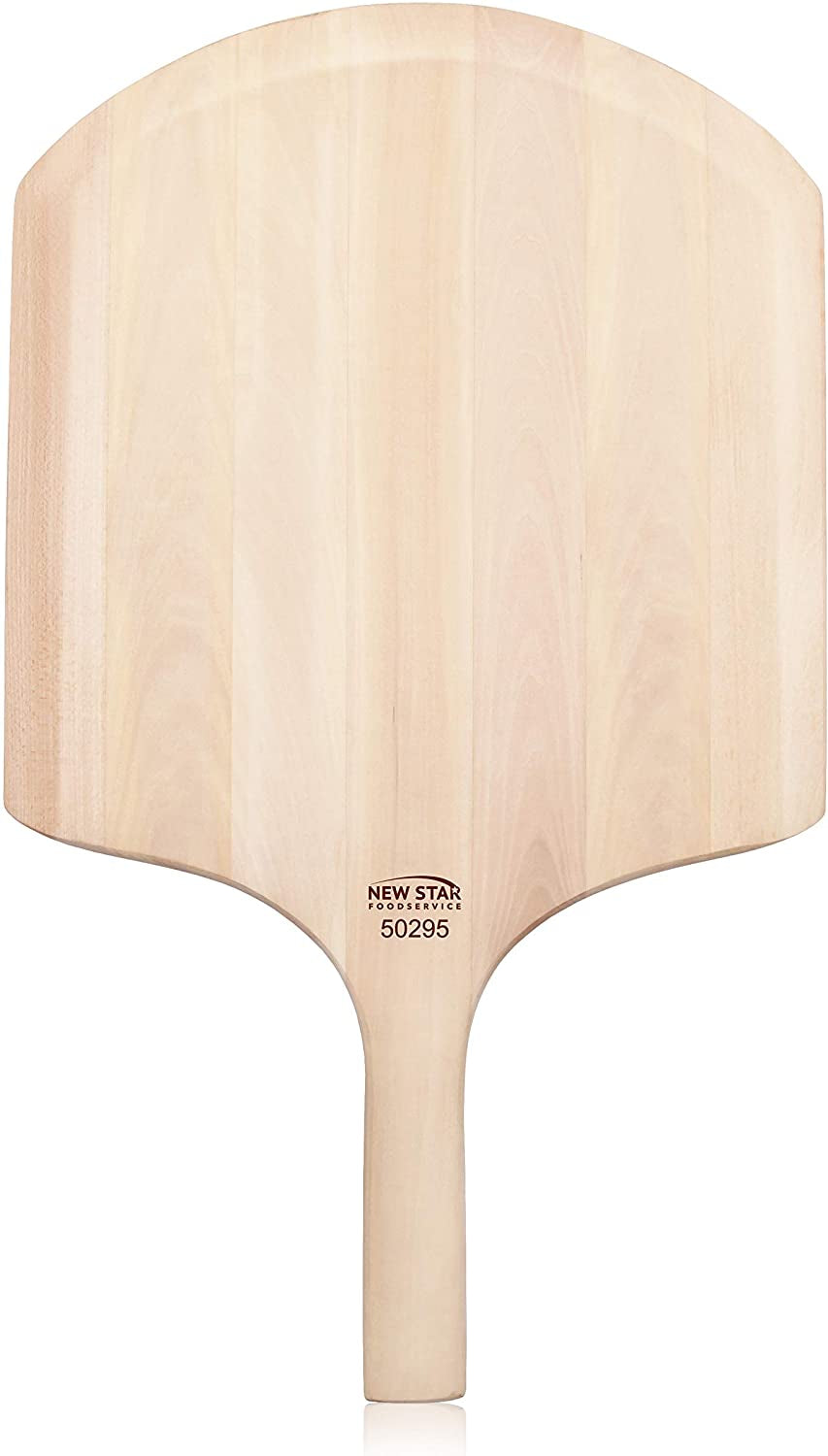 50295 Restaurant-Grade Wooden Pizza Peel, 16" L X 14" W Plate, with 10" L Wooden Handle, 24" Overall Length