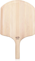 50295 Restaurant-Grade Wooden Pizza Peel, 16" L X 14" W Plate, with 10" L Wooden Handle, 24" Overall Length
