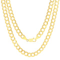 14K Real Yellow Gold Solid Cuban Curb Link 8Mm Chain Necklace (18"-30") Italian Jewelry for Men