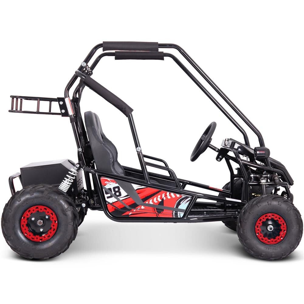 Mototec Mud Monster XL 60V 2000W Electric Go Kart Full Suspension F/ Kids- Red ✅