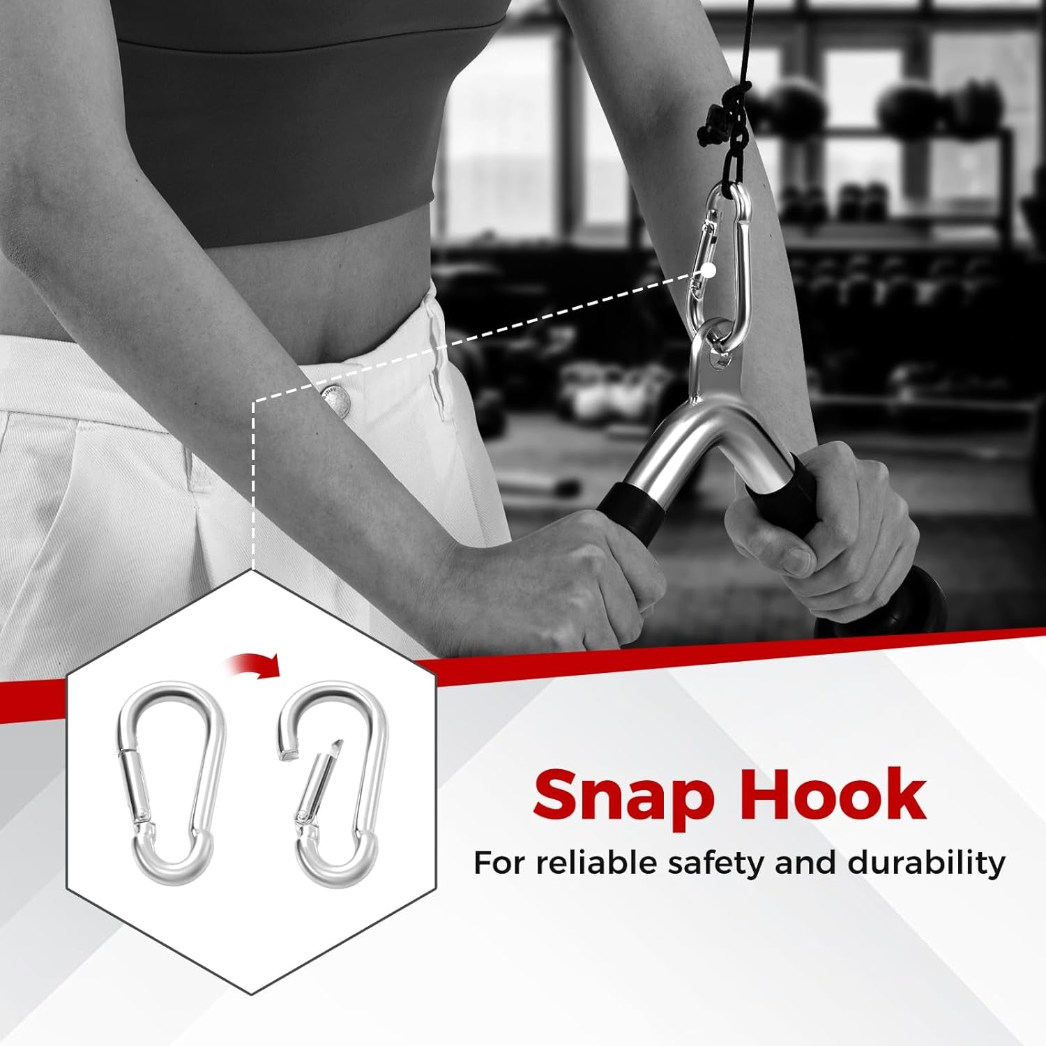 Cable Machine Attachment Set 4PCS/ 5PCS LAT Pulldown Attachments W/V-Shaped Pres