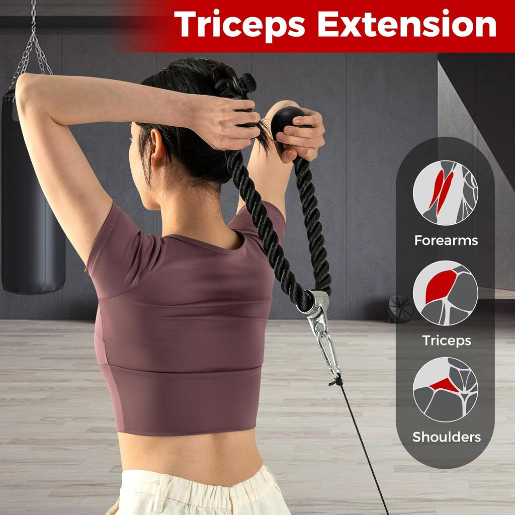 Cable Machine Attachment Set 4PCS/ 5PCS LAT Pulldown Attachments W/V-Shaped Pres