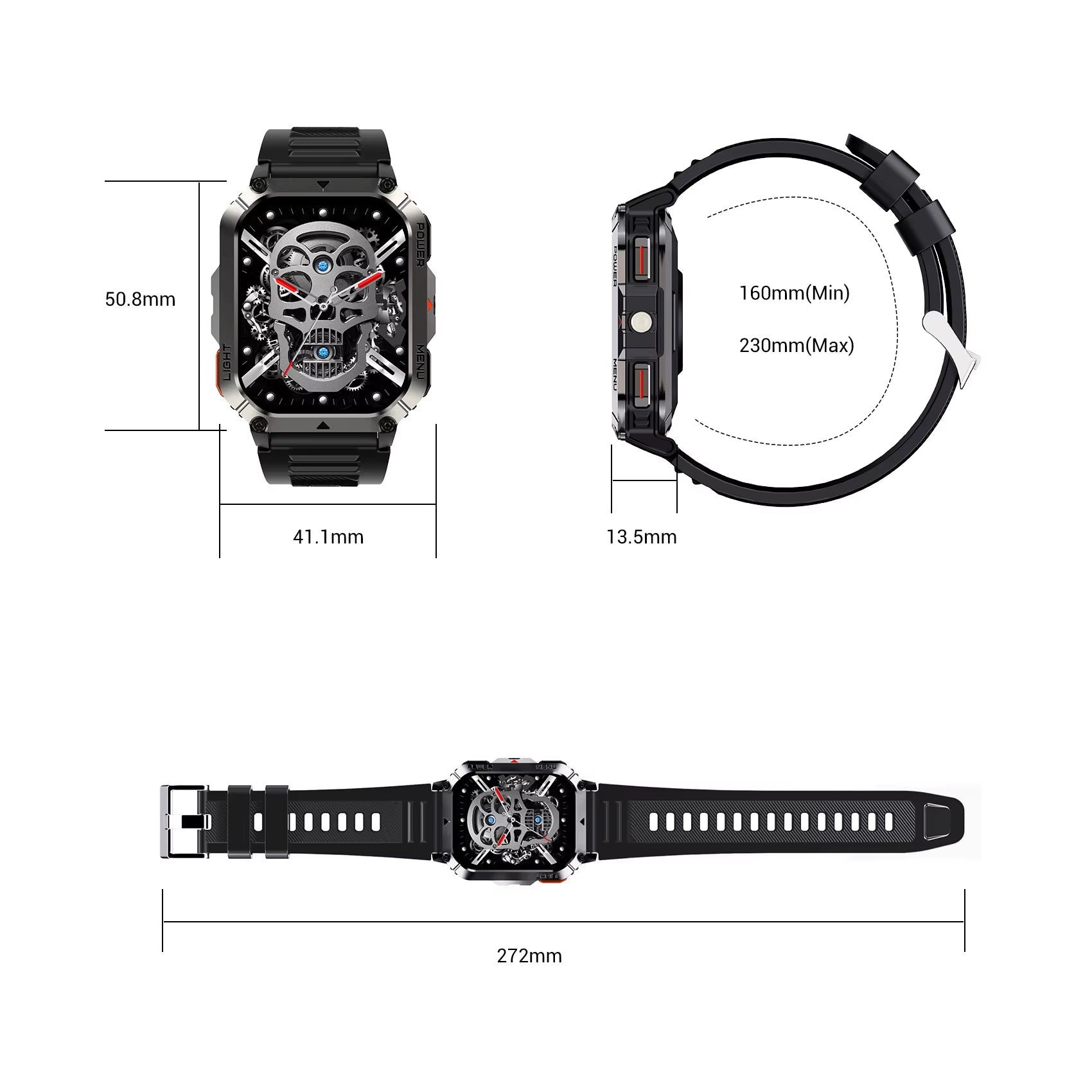 2025 New Outdoor Smartwatch 900Mah W70 Pro 2.01'' TFT HD Screen Waterproof Men Watches with Emergency Lighting Compass