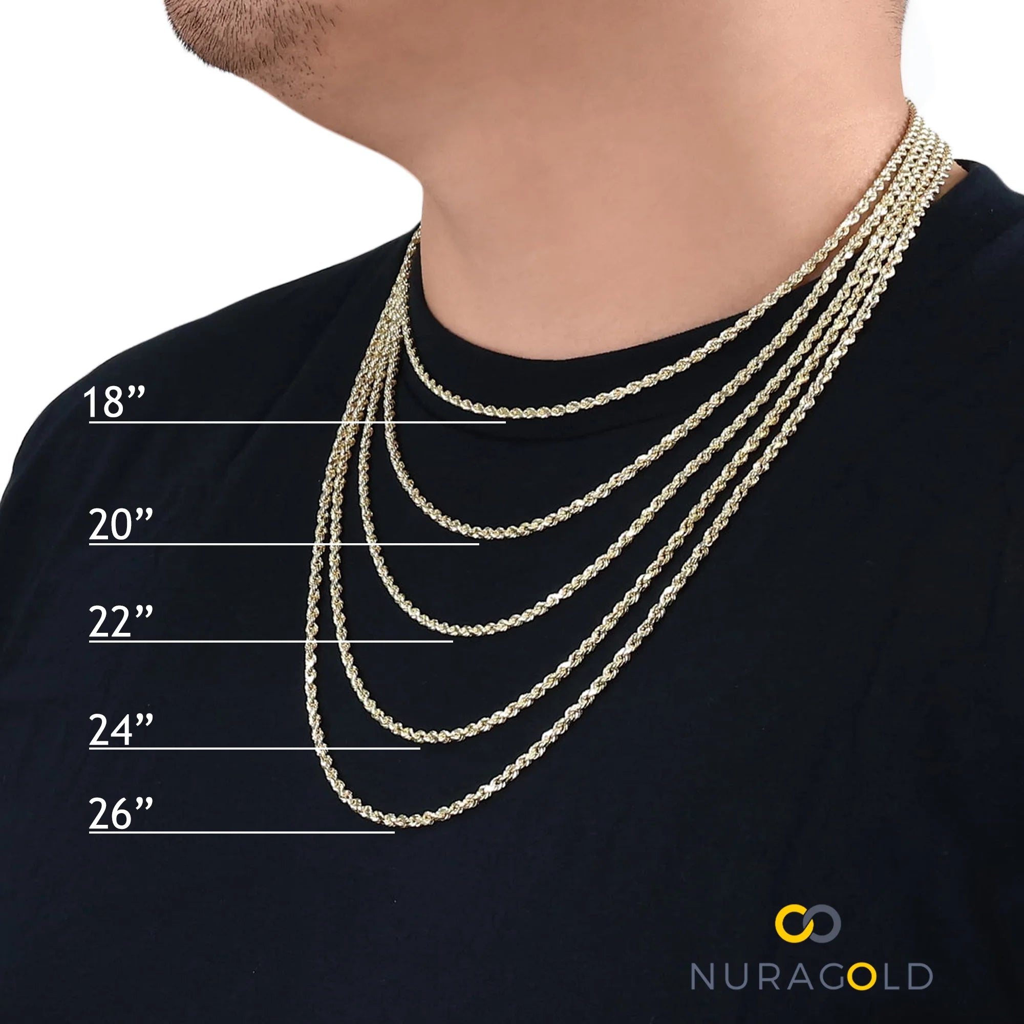 14K Real Yellow Gold Solid Cuban Curb Link 8Mm Chain Necklace (18"-30") Italian Jewelry for Men